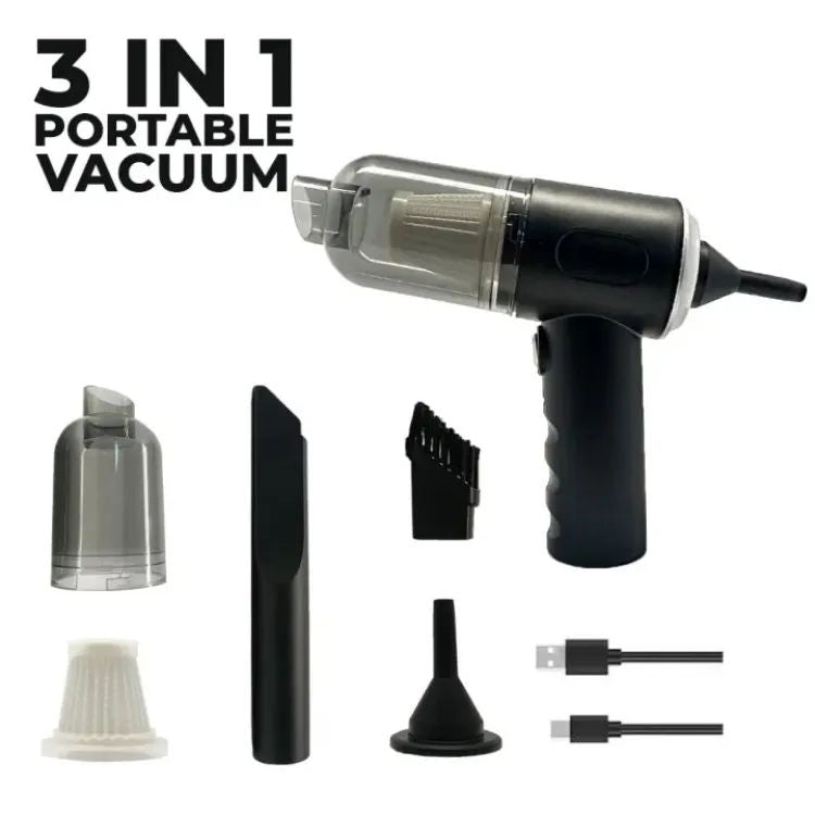 3 In 1 Portable Car Vacuum Cleaner (Multi Purpose)