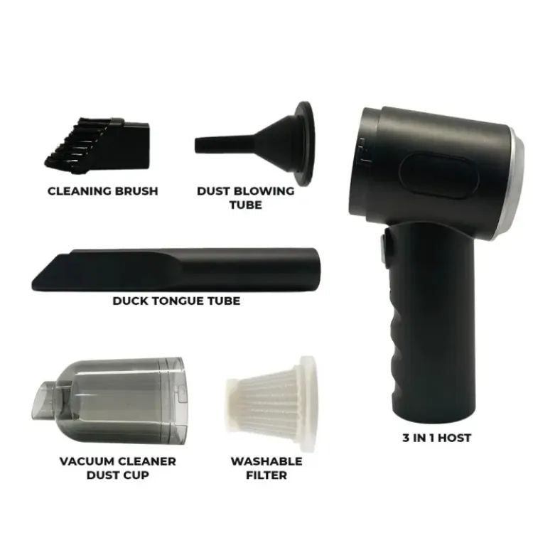 3 In 1 Portable Car Vacuum Cleaner (Multi Purpose)