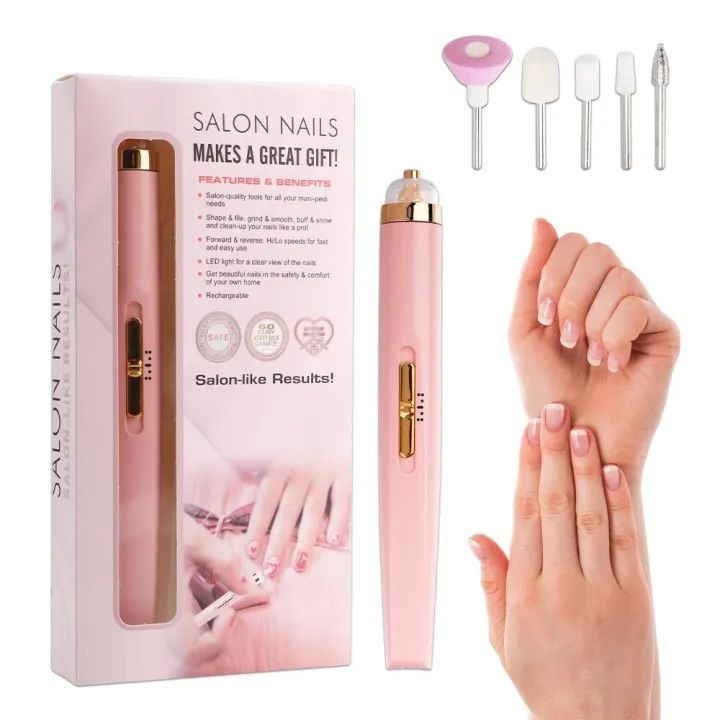 Rechargeable Flawless Salon Electric Nail File Tool Set
