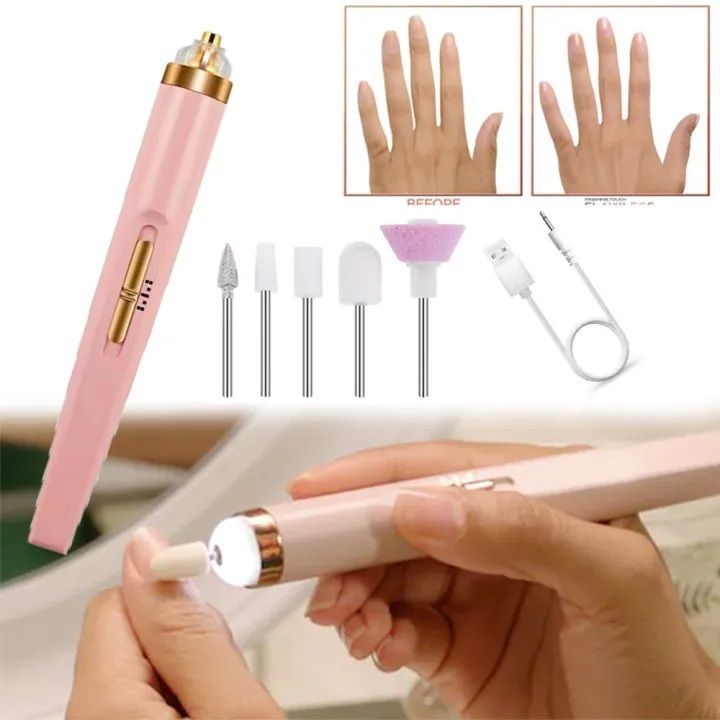 Rechargeable Flawless Salon Electric Nail File Tool Set